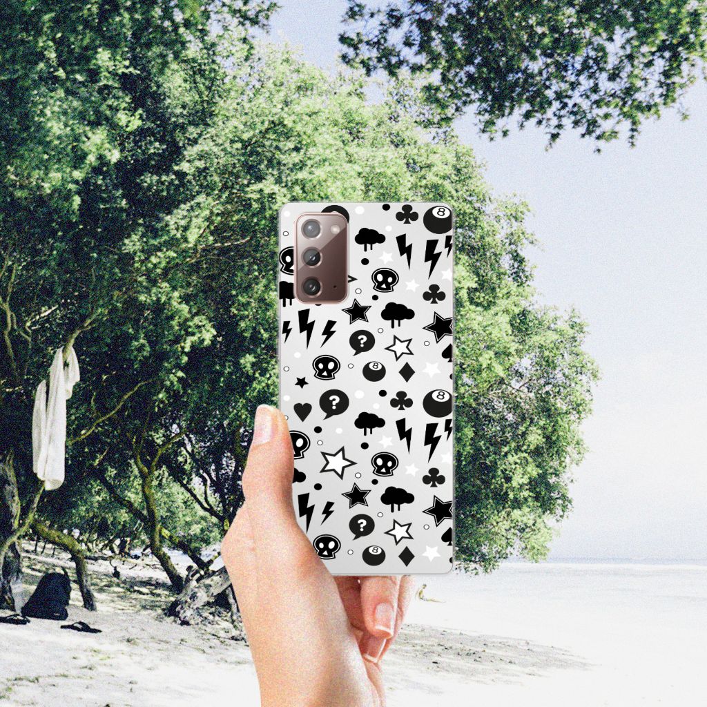 Silicone Back Case Samsung Note 20 Silver Punk B2C Telecom
