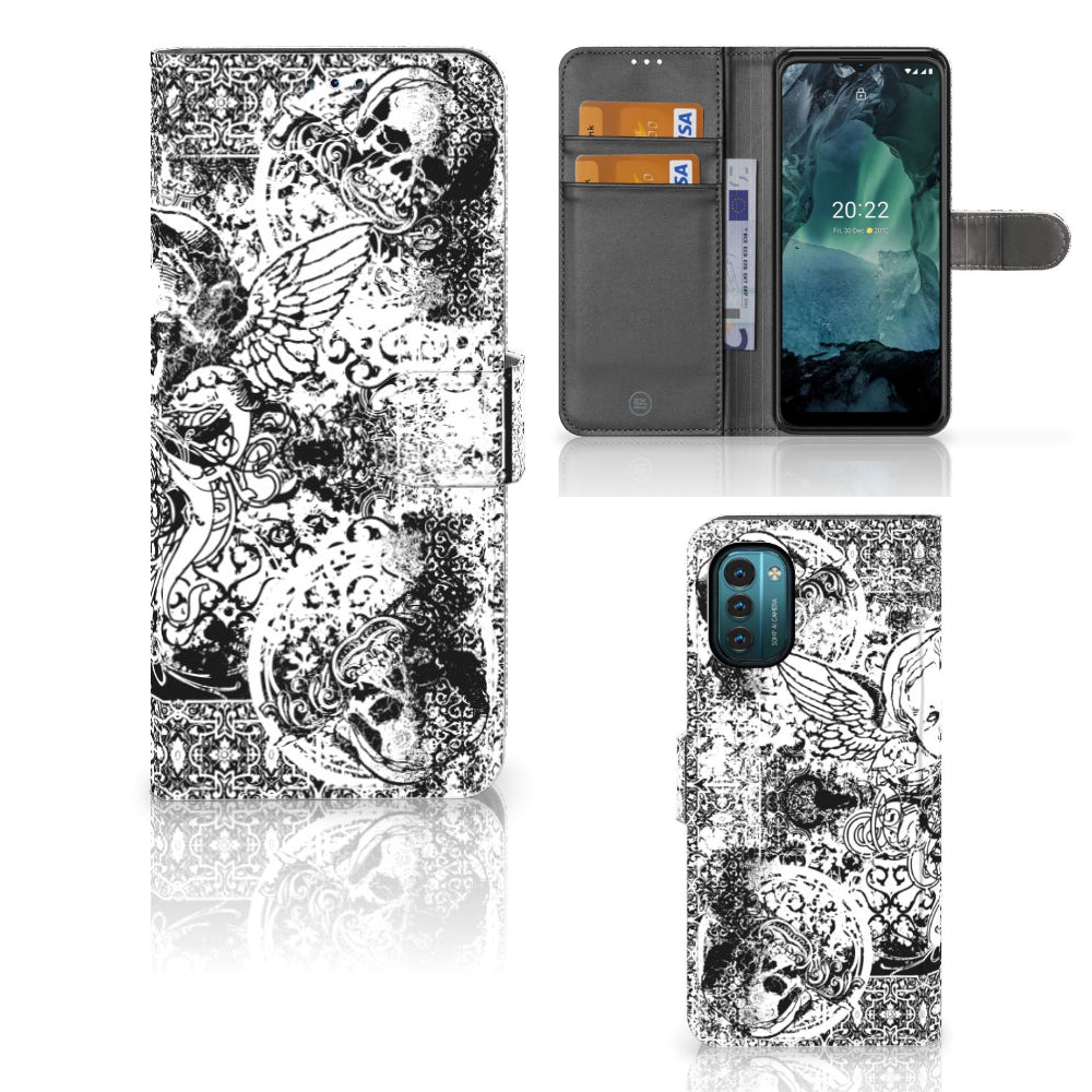 Telefoonhoesje met Naam Nokia G11 | G21 Skulls Angel