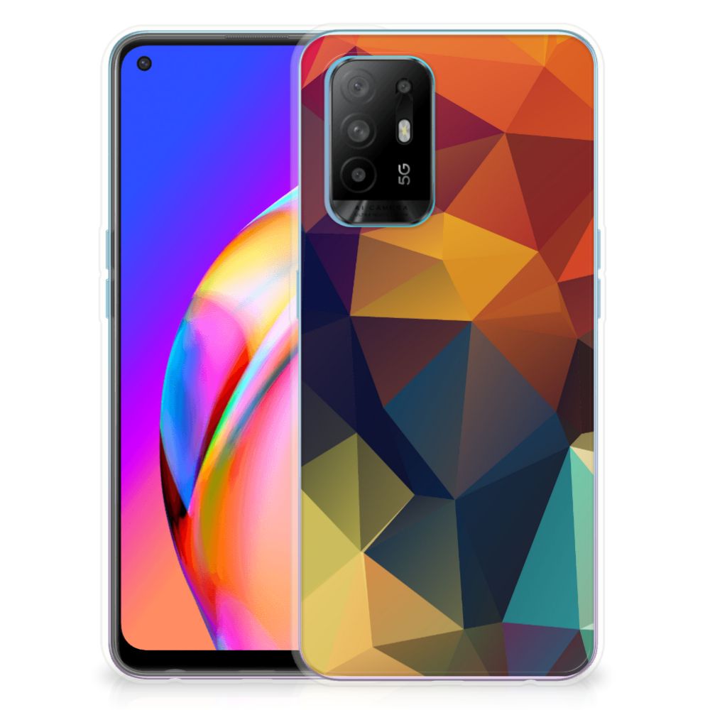 OPPO A94 5G | Reno5 Z TPU Hoesje Polygon Color