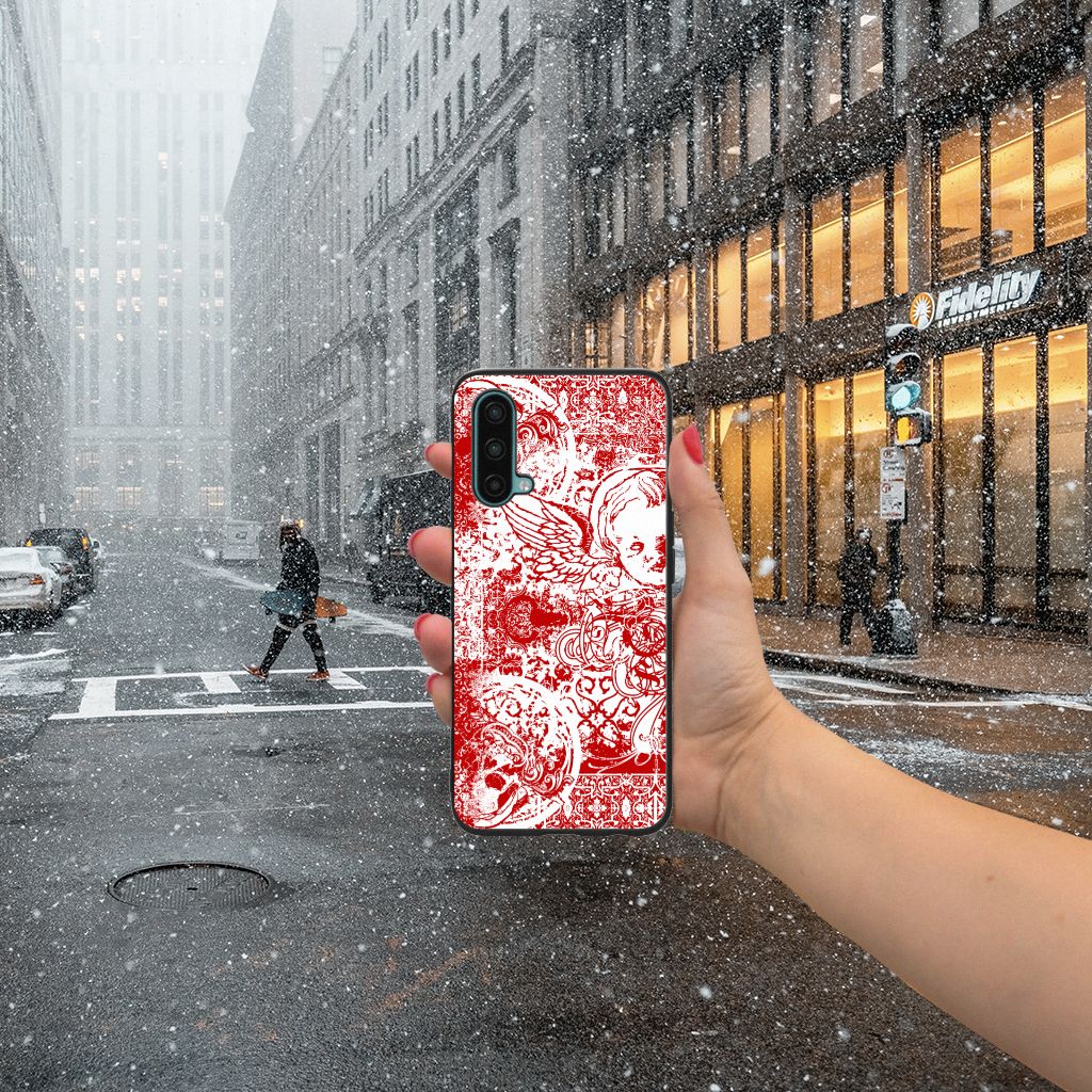 Telefoonhoesje OnePlus Nord CE 5G Angel Skull Rood B2C Telecom