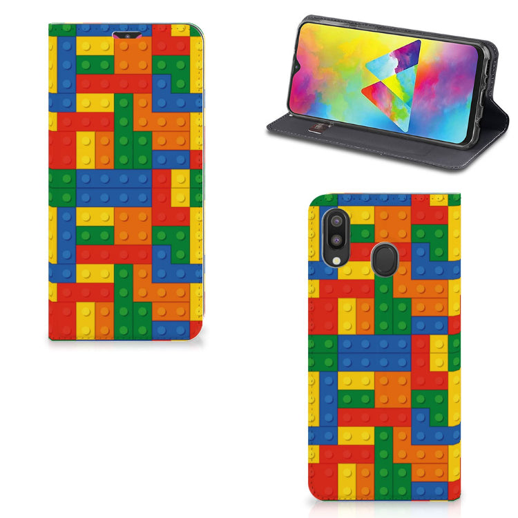 Samsung Galaxy M20 Hoesje met Magneet Blokken