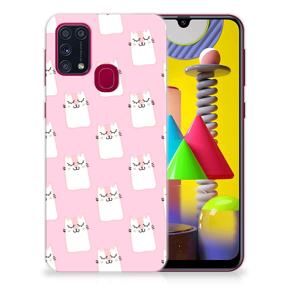 Samsung Galaxy M31 TPU Hoesje Sleeping Cats B2C Telecom