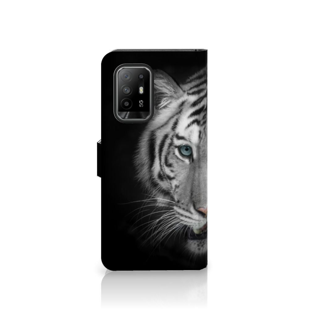 OPPO Reno5 Z | A94 5G Telefoonhoesje met Pasjes Tijger
