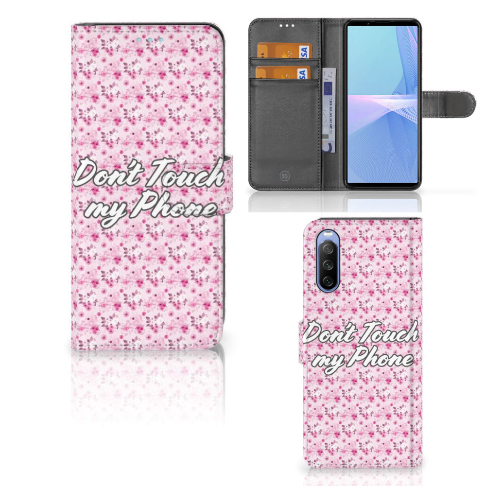 Sony Xperia 10 III Portemonnee Hoesje Flowers Pink DTMP