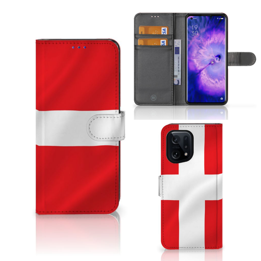 OPPO Find X5 Bookstyle Case Denemarken