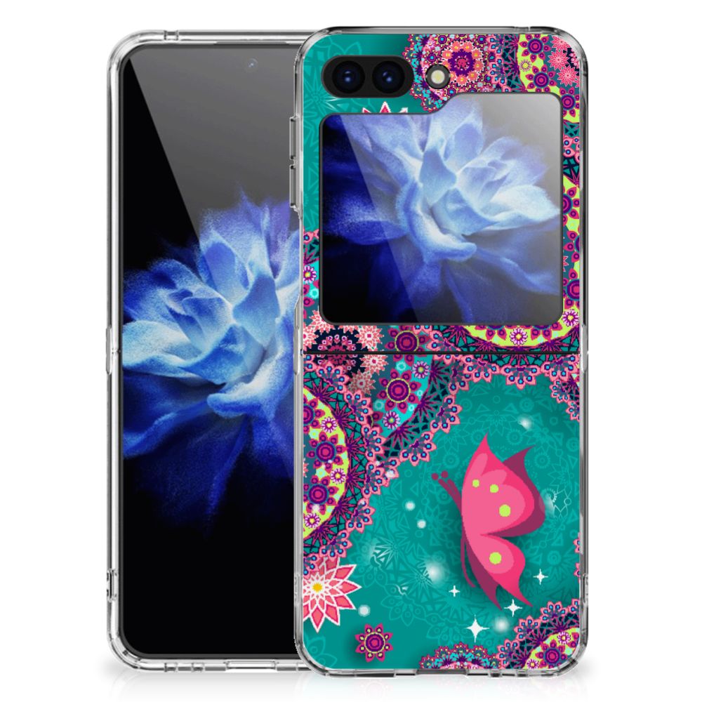 Samsung Galaxy Z Flip 5 Hoesje maken Cirkels en Vlinders