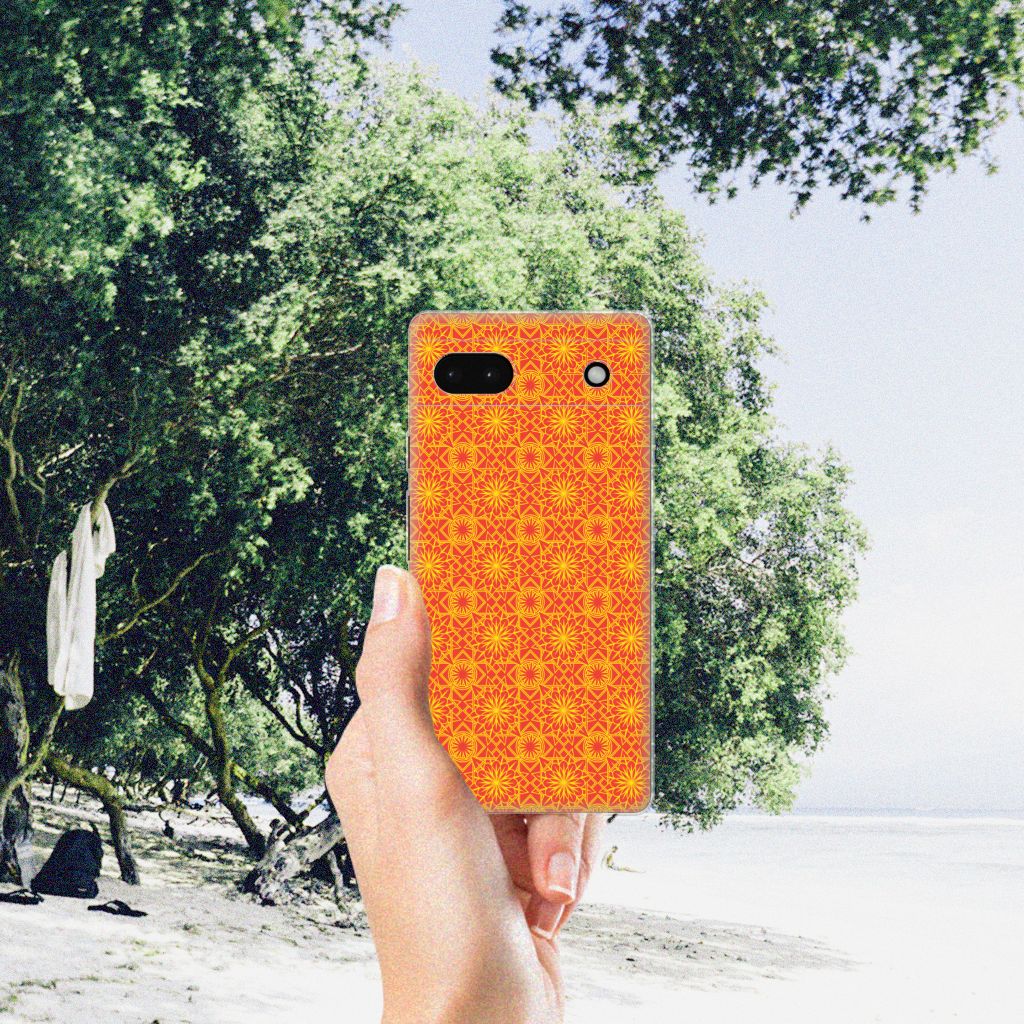 Google Pixel 6A TPU bumper Batik Oranje B2C Telecom