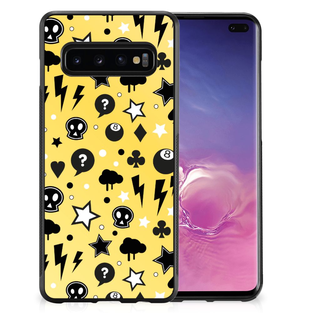 Mobiel Case Samsung Galaxy S10+ Punk Geel