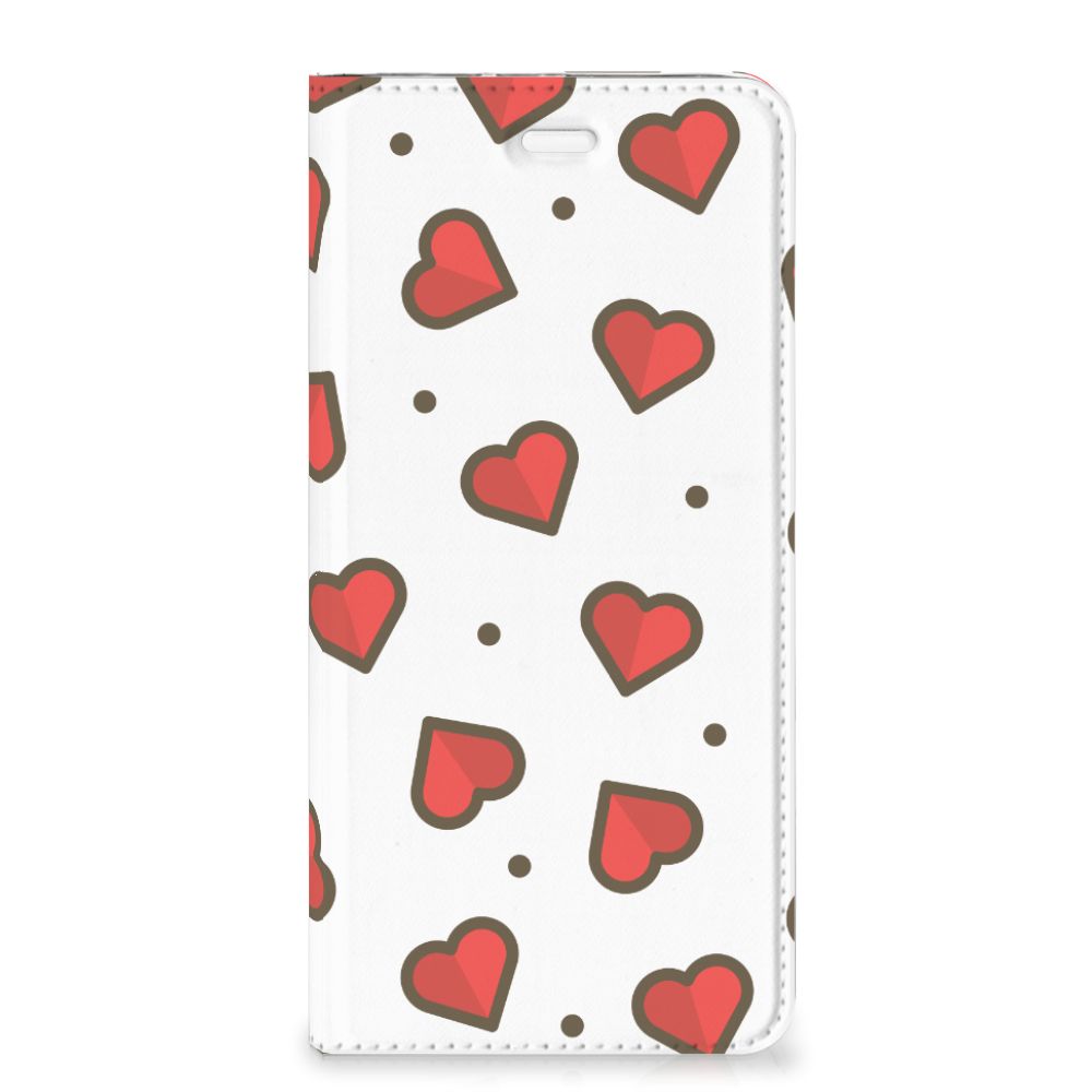 Huawei P10 Plus Hoesje met Magneet Hearts