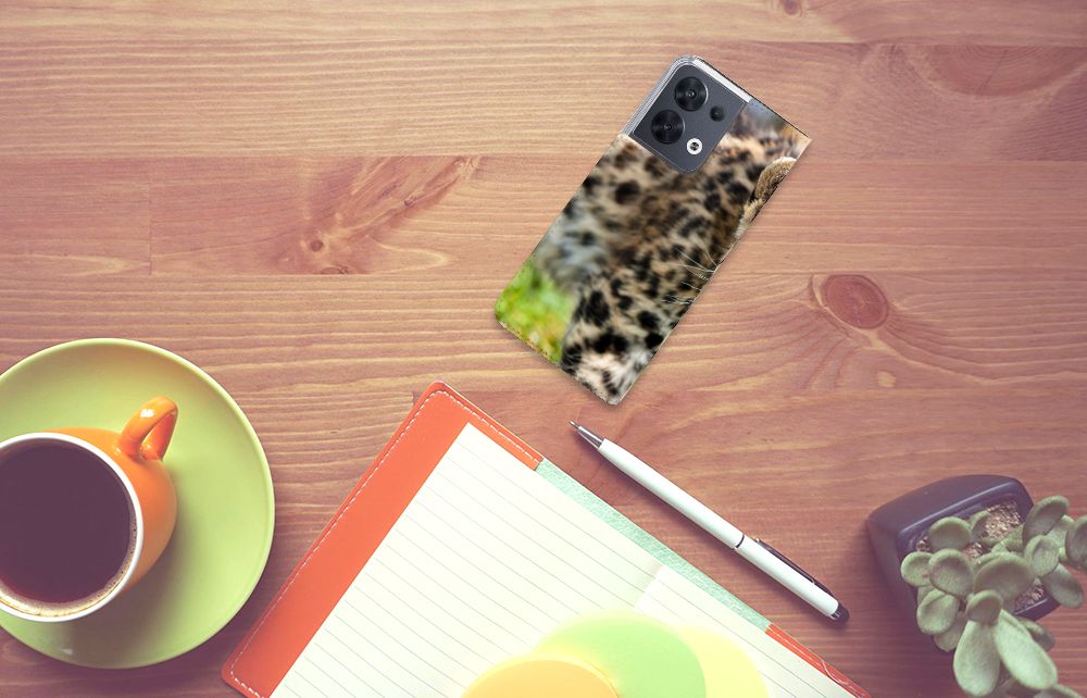 OPPO Reno8 Hoesje maken Baby Luipaard - B2C Telecom