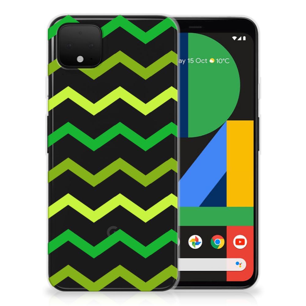 Google Pixel 4 XL TPU bumper Zigzag Groen