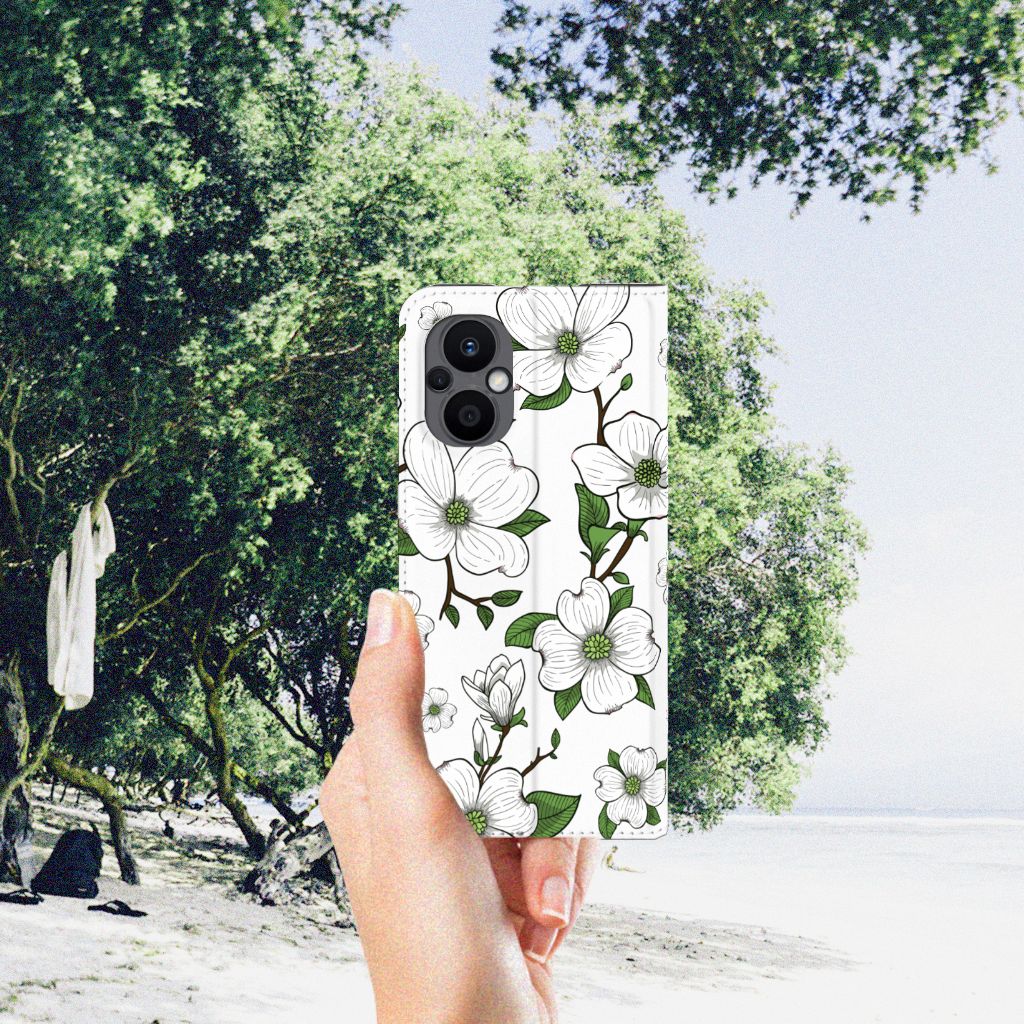 OPPO Reno8 Lite Smart Cover Dogwood Flowers - B2C Telecom