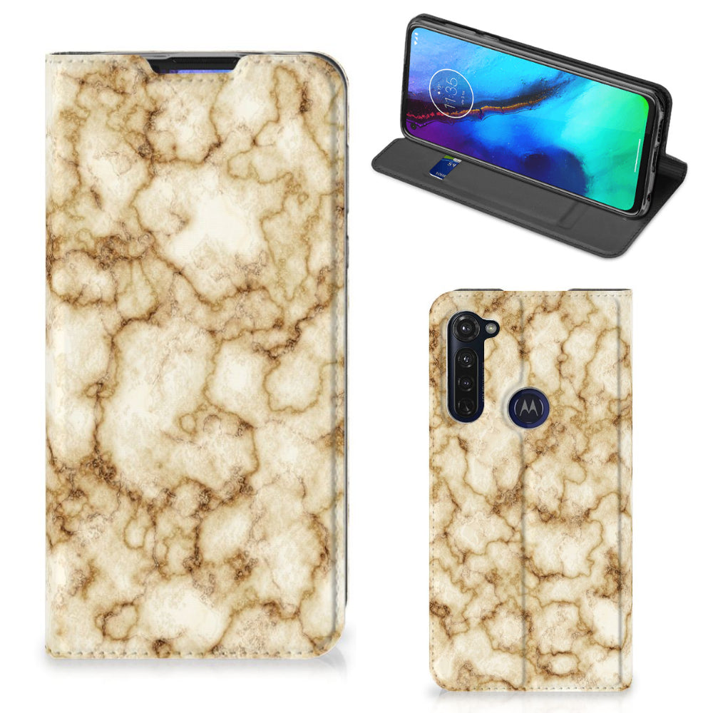 Motorola Moto G Pro Standcase Marmer Goud
