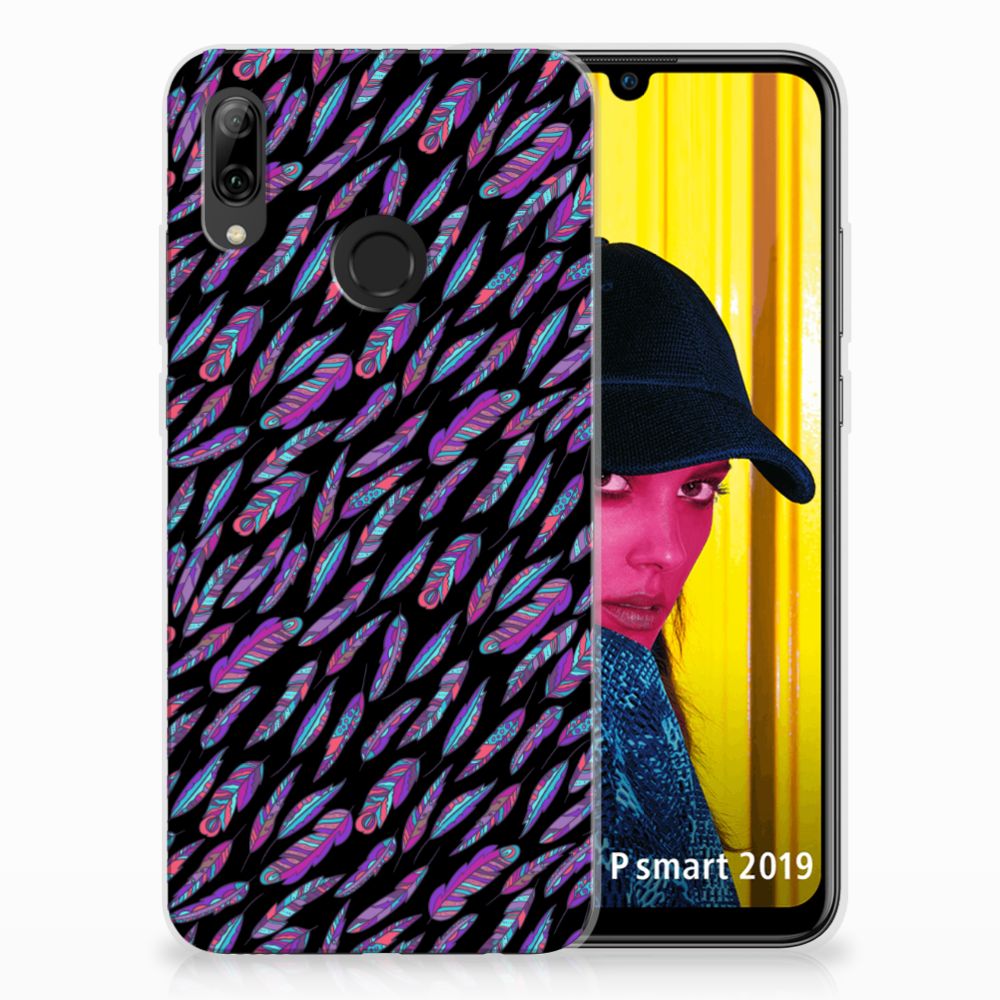 Huawei P Smart 2019 TPU bumper Feathers Color