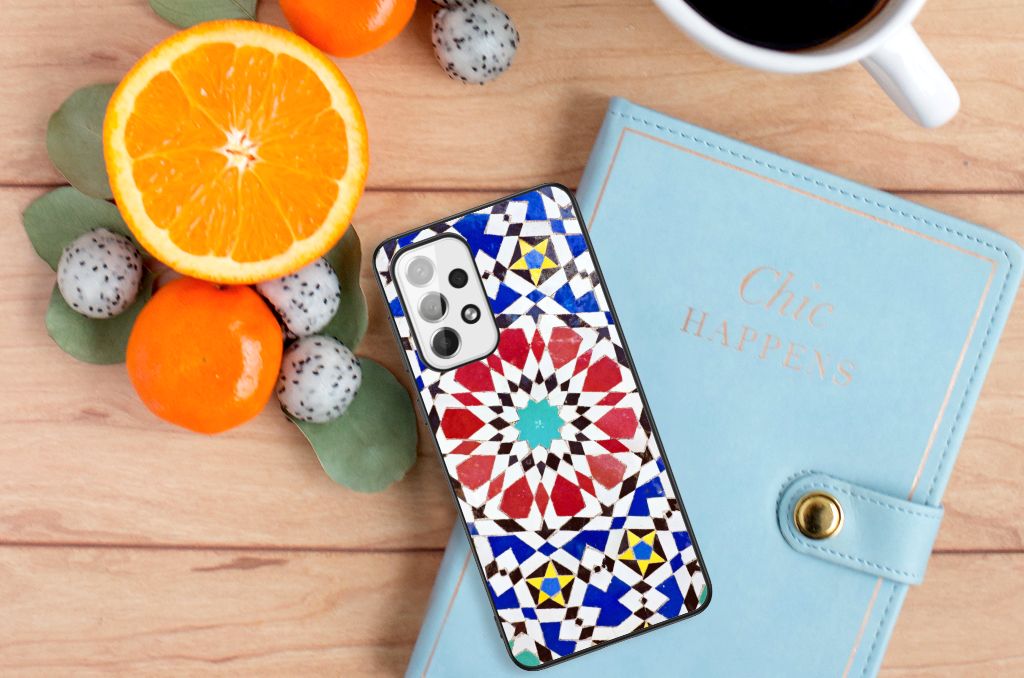 Samsung Galaxy A73 Marmeren Print Telefoonhoesje Mozaïek B2C Telecom