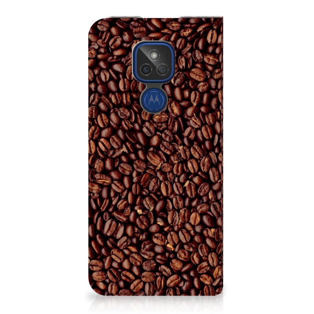 Motorola Moto G9 Play Flip Style Cover Koffiebonen - B2C Telecom