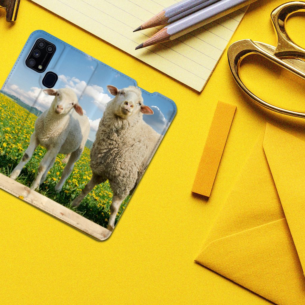 Samsung Galaxy M31 Hoesje maken Schaap en Lammetje - B2C Telecom
