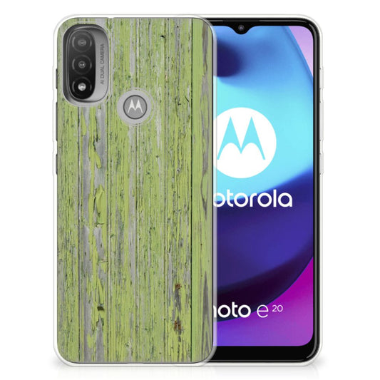 Motorola Moto E20 | E40 Bumper Hoesje Green Wood