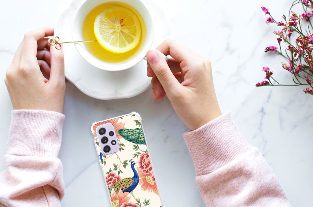Case Anti-shock voor Samsung Galaxy A33 Pink Peacock B2C Telecom