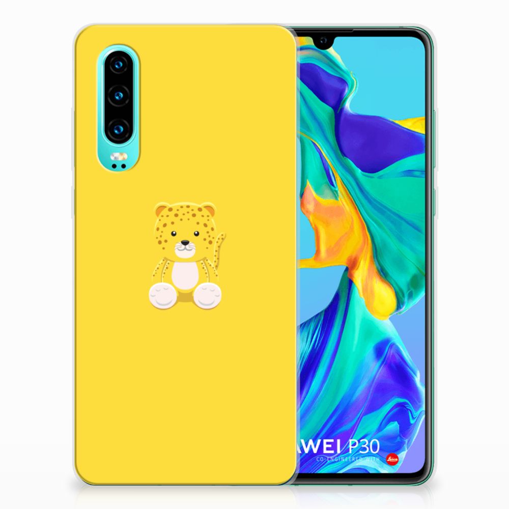 Huawei P30 Telefoonhoesje met Naam Baby Leopard