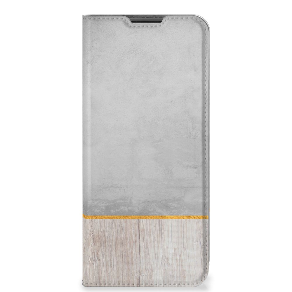 Nokia G50 Book Wallet Case Wood Concrete