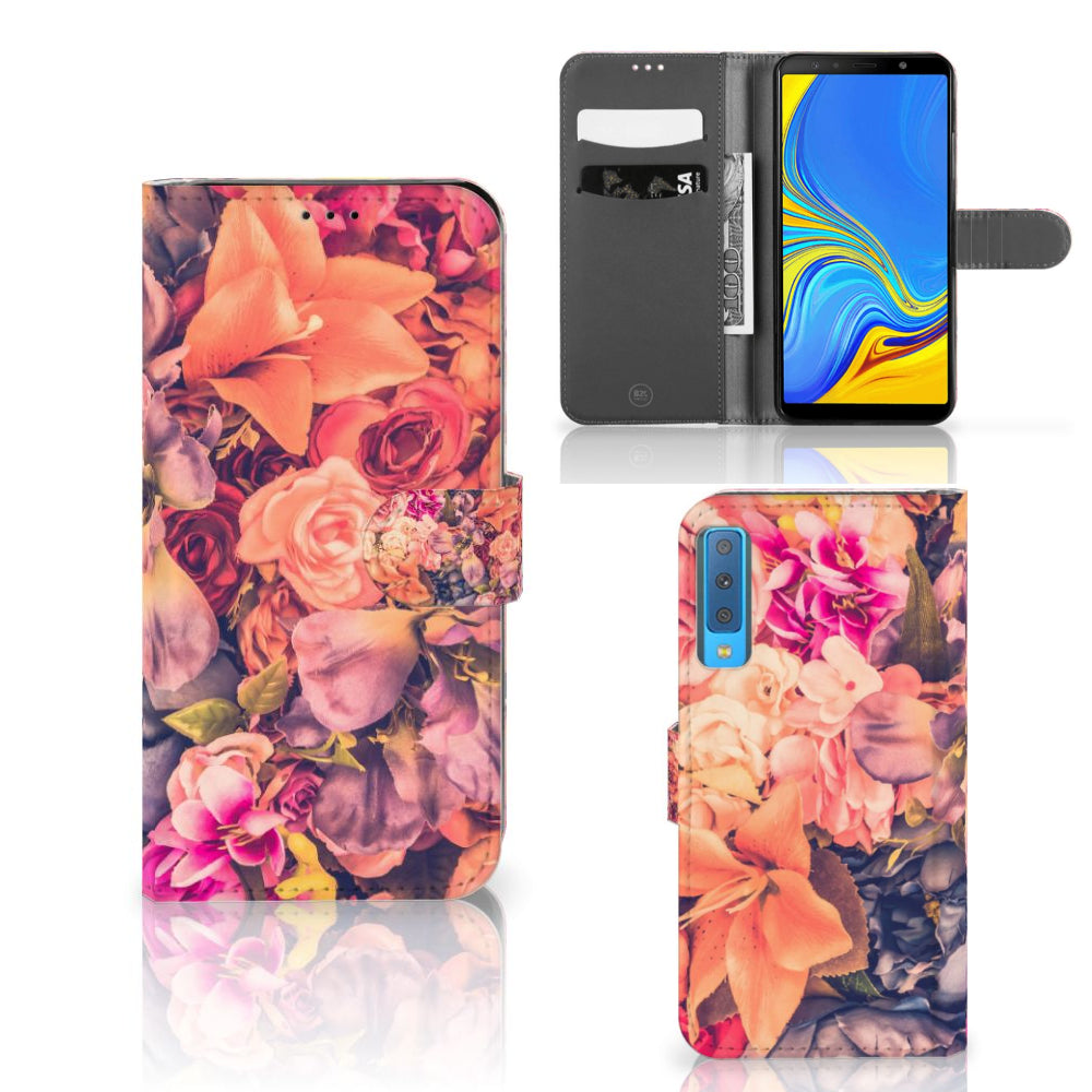 Samsung Galaxy A7 (2018) Hoesje Bosje Bloemen