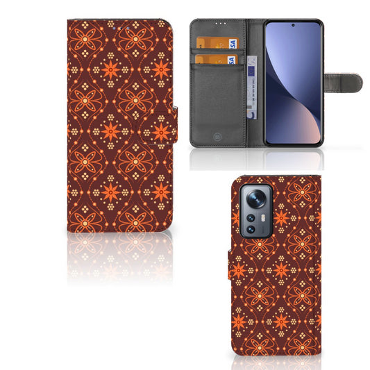 Xiaomi 12 Pro Telefoon Hoesje Batik Brown