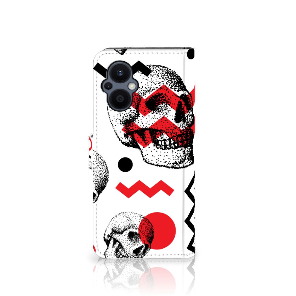 Telefoonhoesje met Naam OPPO Reno 8 Lite | OnePlus Nord N20 Skull Red