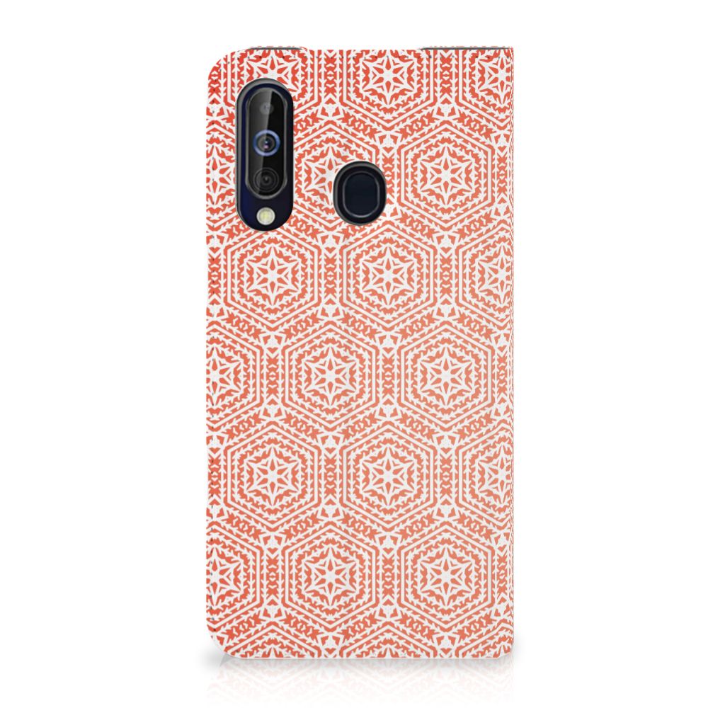 Samsung Galaxy A60 Hoesje met Magneet Pattern Orange