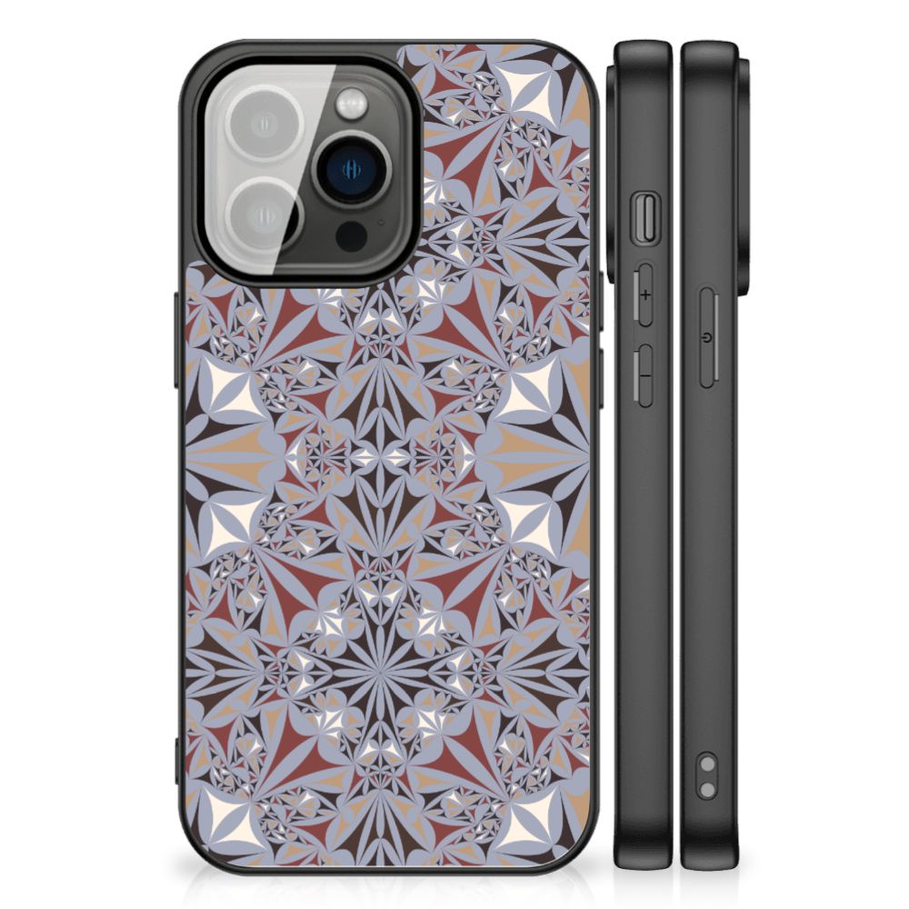 iPhone 13 Pro Marmeren Print Telefoonhoesje Flower Tiles B2C Telecom