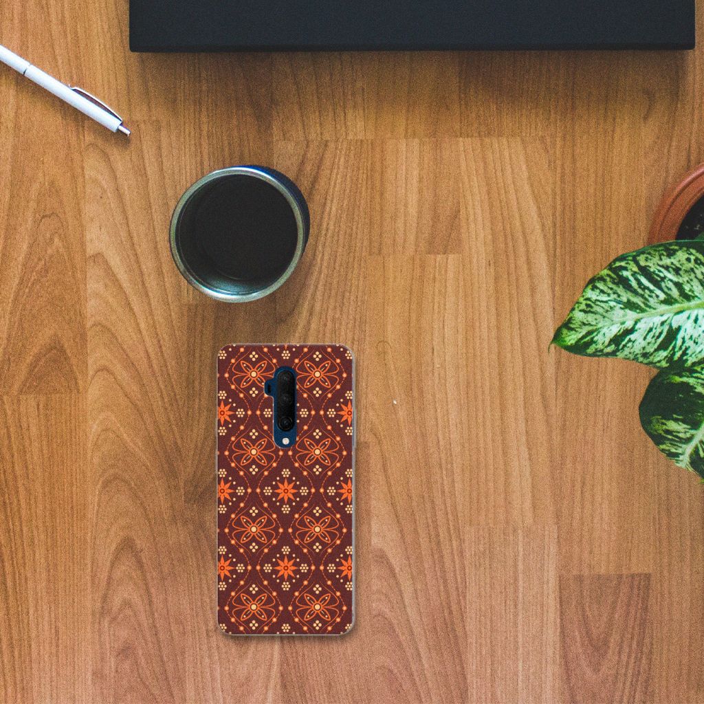 OnePlus 7T Pro TPU bumper Batik Brown