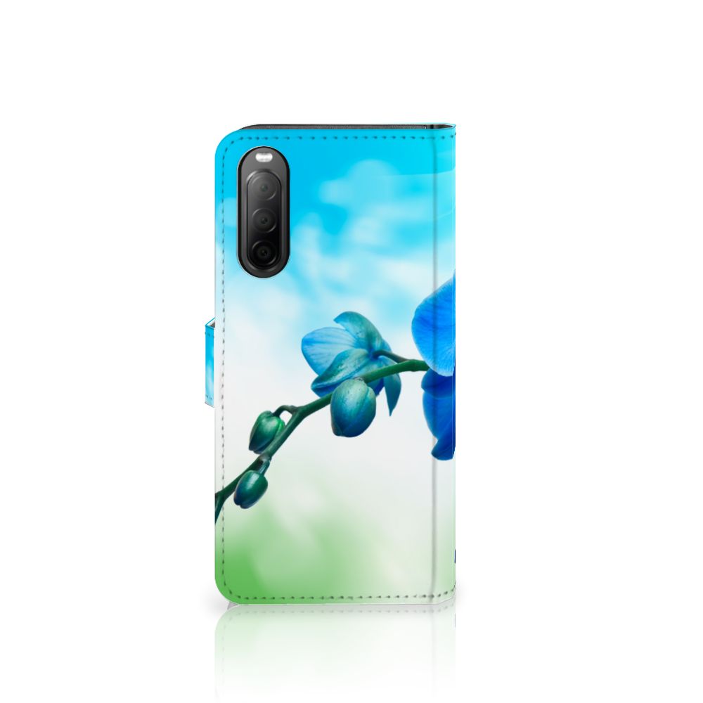 Sony Xperia 10 IV Hoesje Orchidee Blauw - Cadeau voor je Moeder