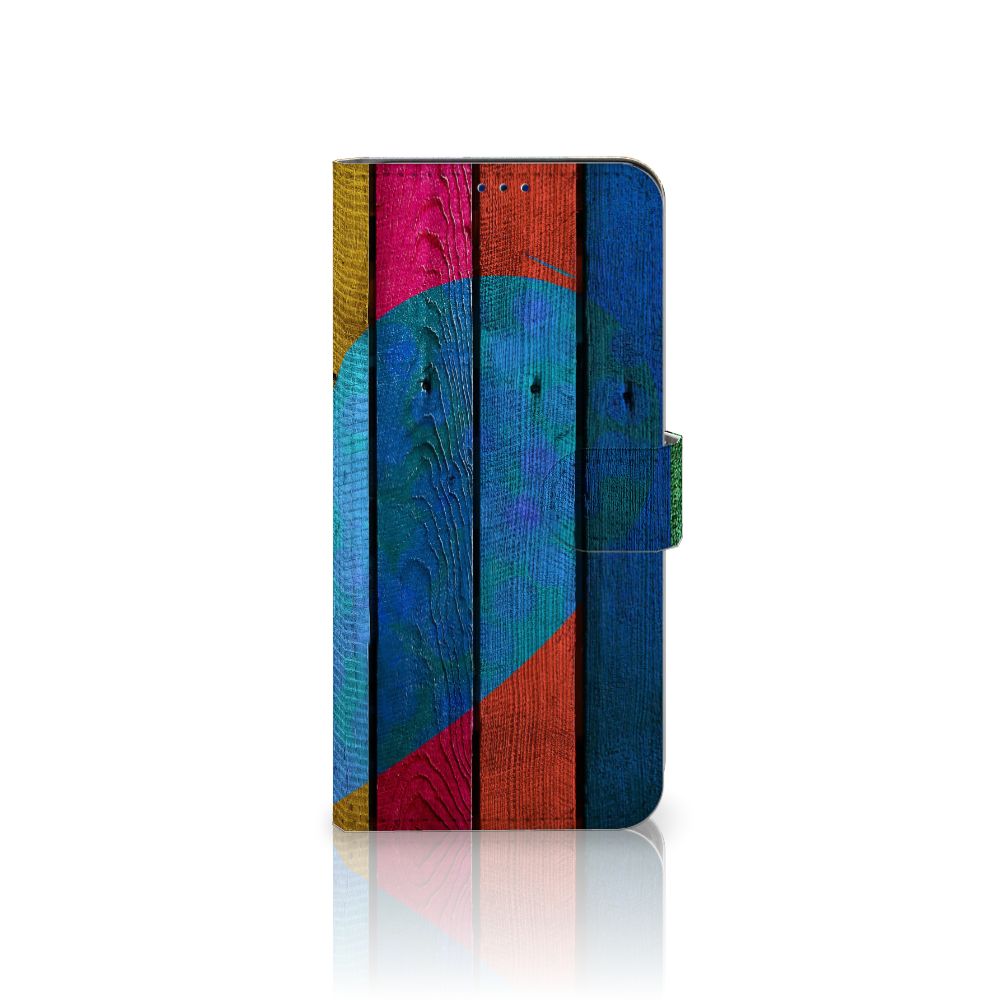 Xiaomi Poco X4 Pro 5G Book Style Case Wood Heart - Cadeau voor je Vriend