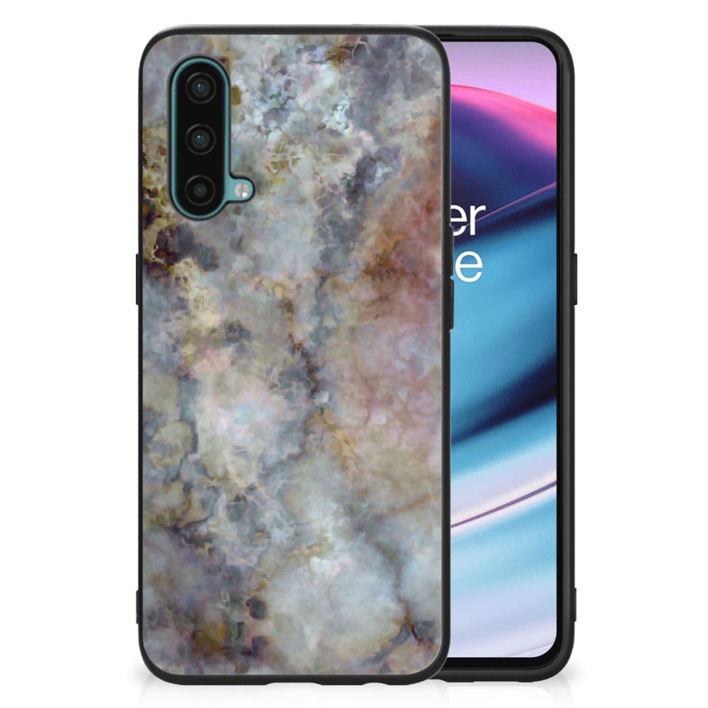 OnePlus Nord CE 5G Marmeren Print Telefoonhoesje Marmer Grijs B2C Telecom