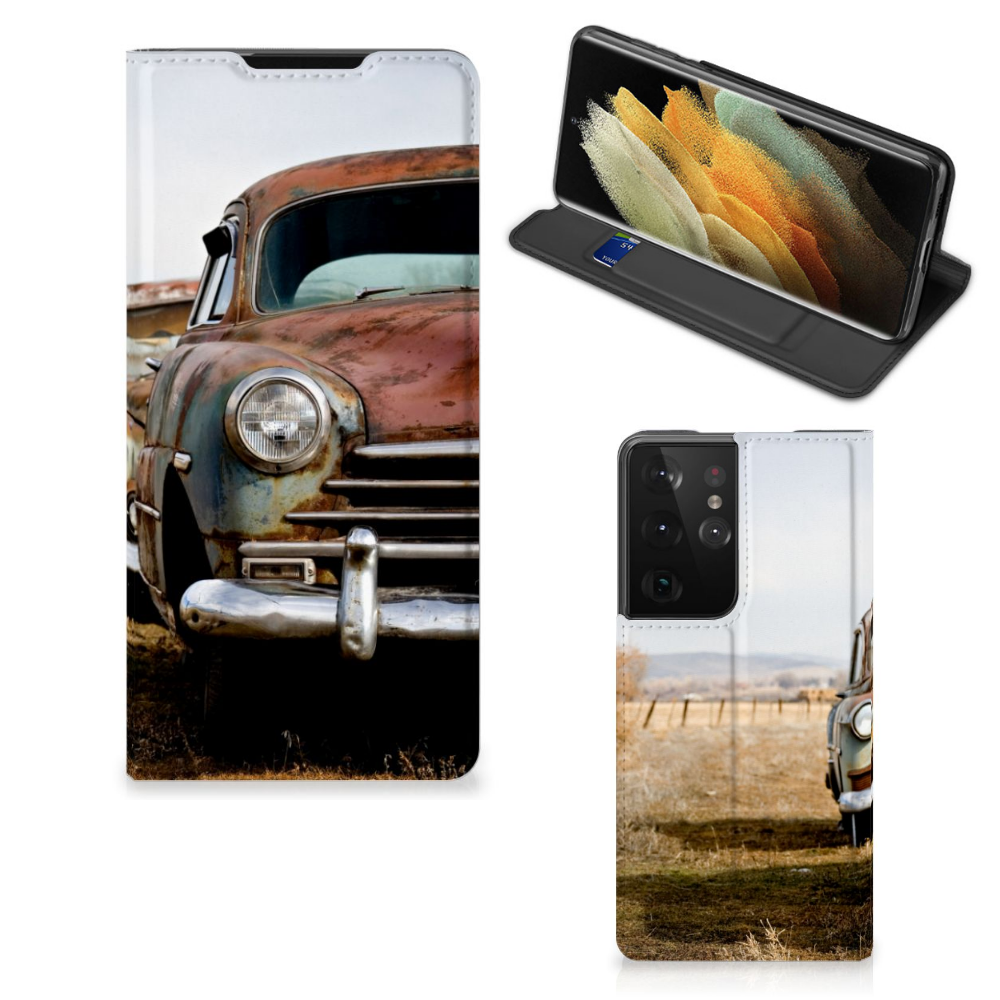 Samsung Galaxy S21 Ultra Stand Case Vintage Auto - B2C Telecom