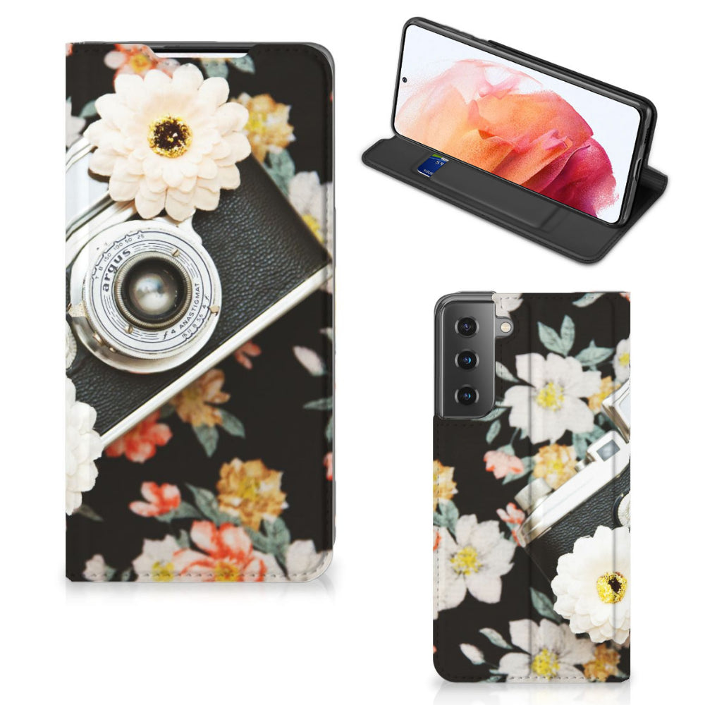 Samsung Galaxy S21 Stand Case Vintage Camera