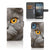 Telefoonhoesje met Pasjes Nokia C12 Britse Korthaar met indrukwekkende kat en oranje ogen.
