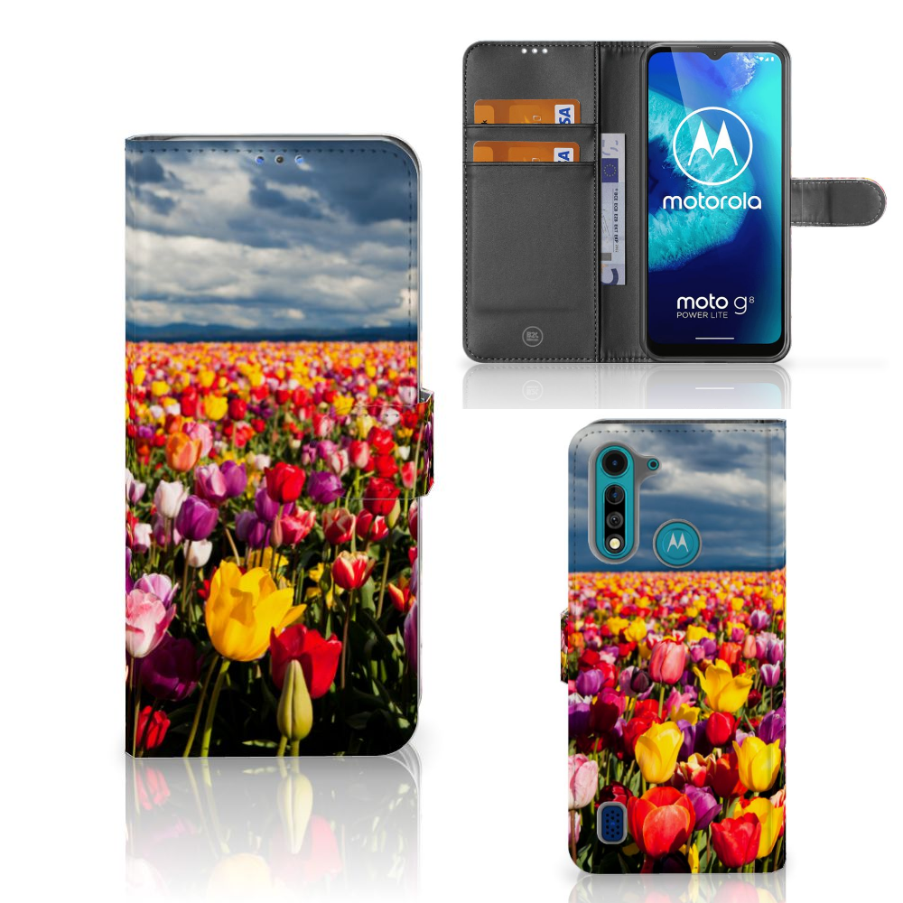 Motorola G8 Power Lite Hoesje Tulpen