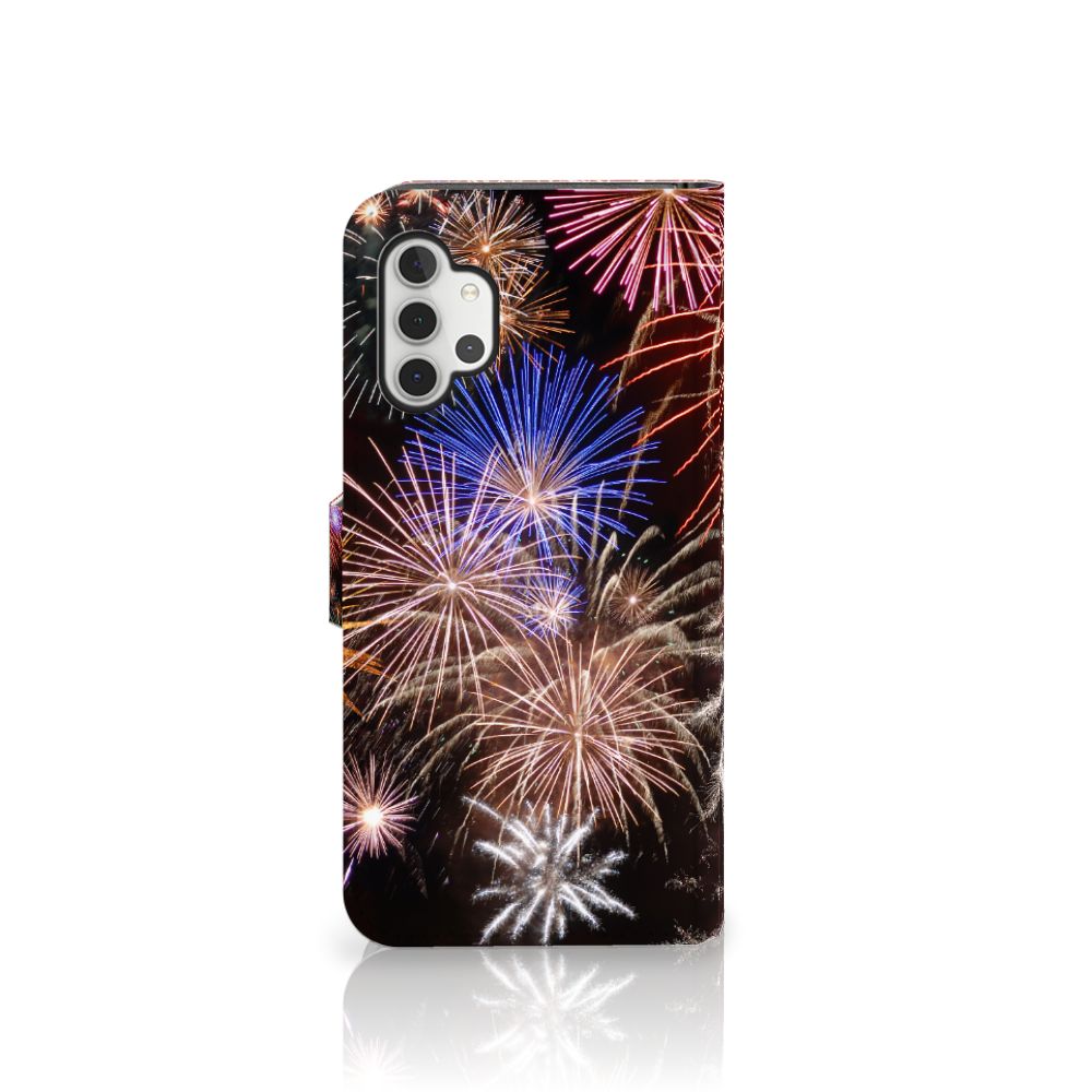 Samsung Galaxy A32 5G Wallet Case met Pasjes Vuurwerk