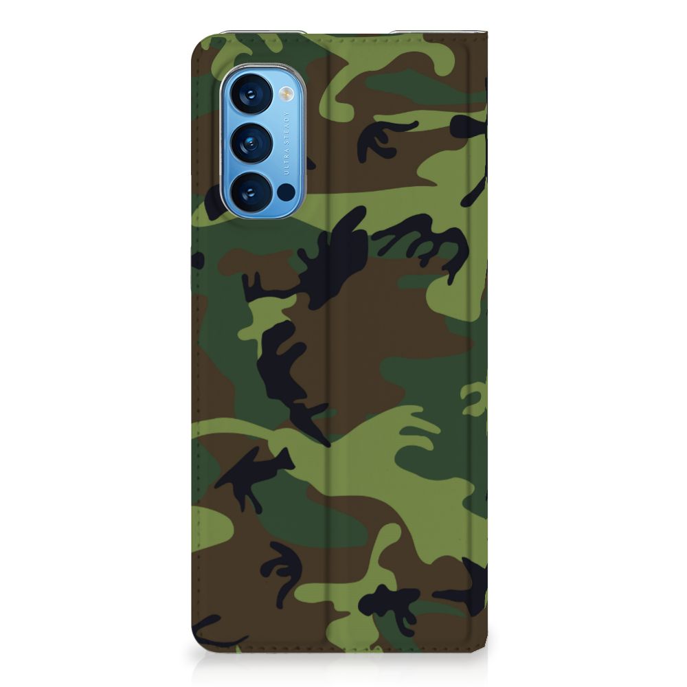 OPPO Reno4 Pro 5G Hoesje met Magneet Army Dark - B2C Telecom