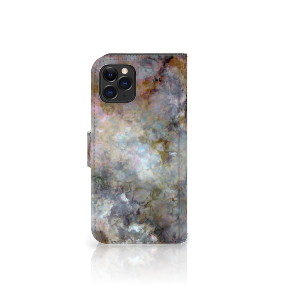 Apple iPhone 11 Pro Bookcase Marmer Grijs