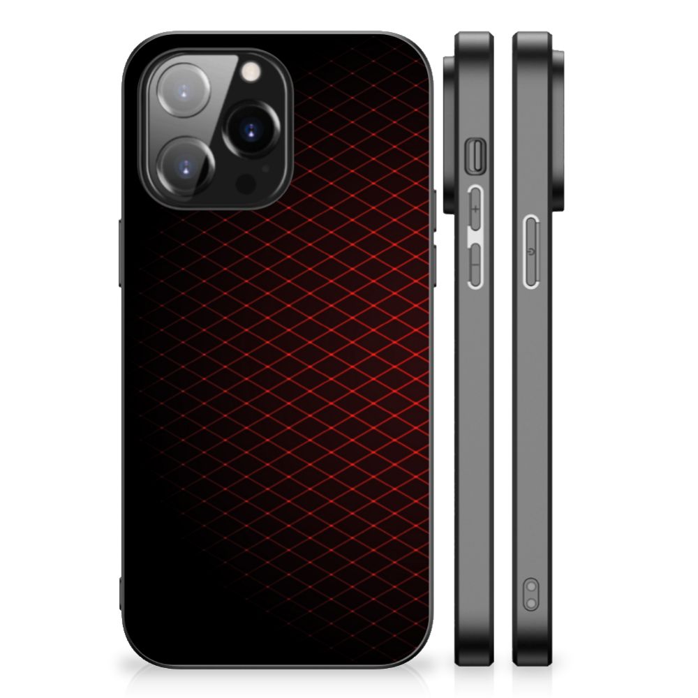 iPhone 14 Pro Max Back Case Geruit Rood
