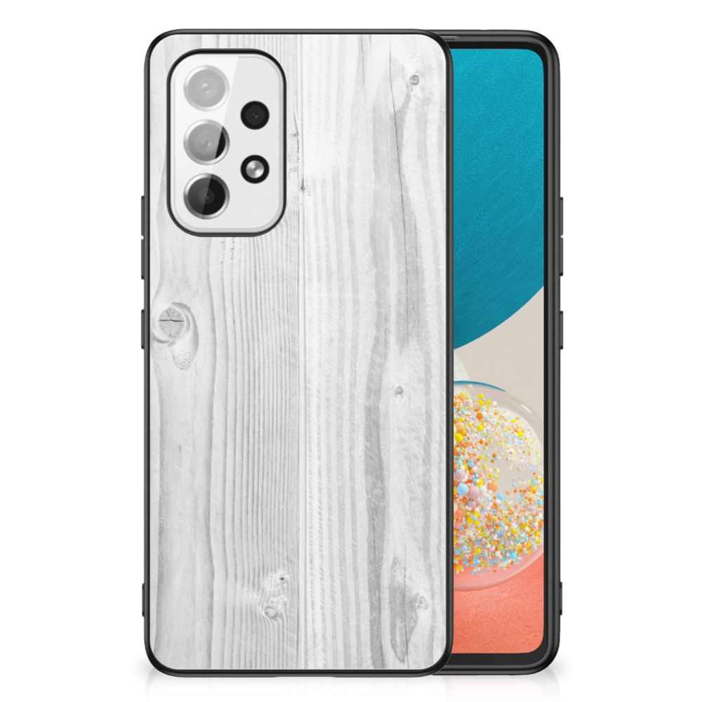 Samsung Galaxy A53 Houten Print Telefoonhoesje White Wood