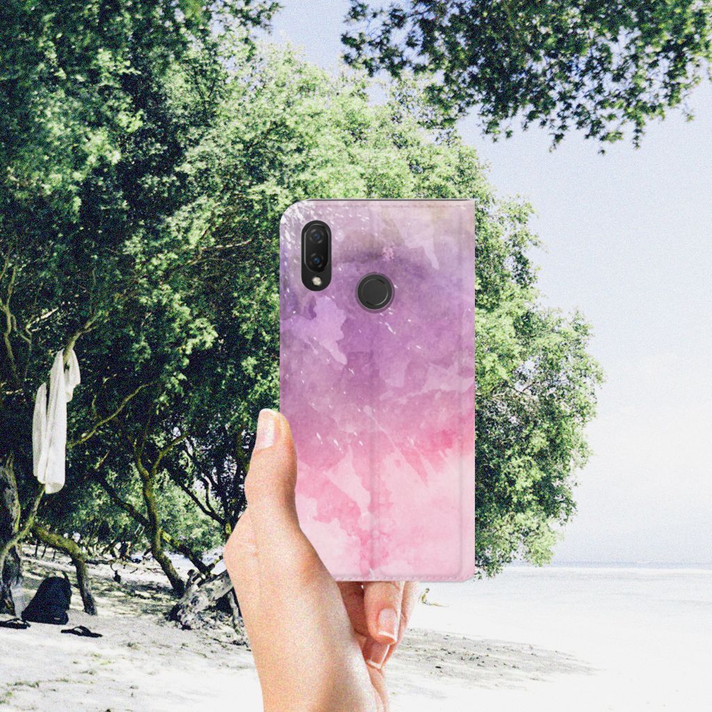 Bookcase Huawei P Smart Plus Pink Purple Paint