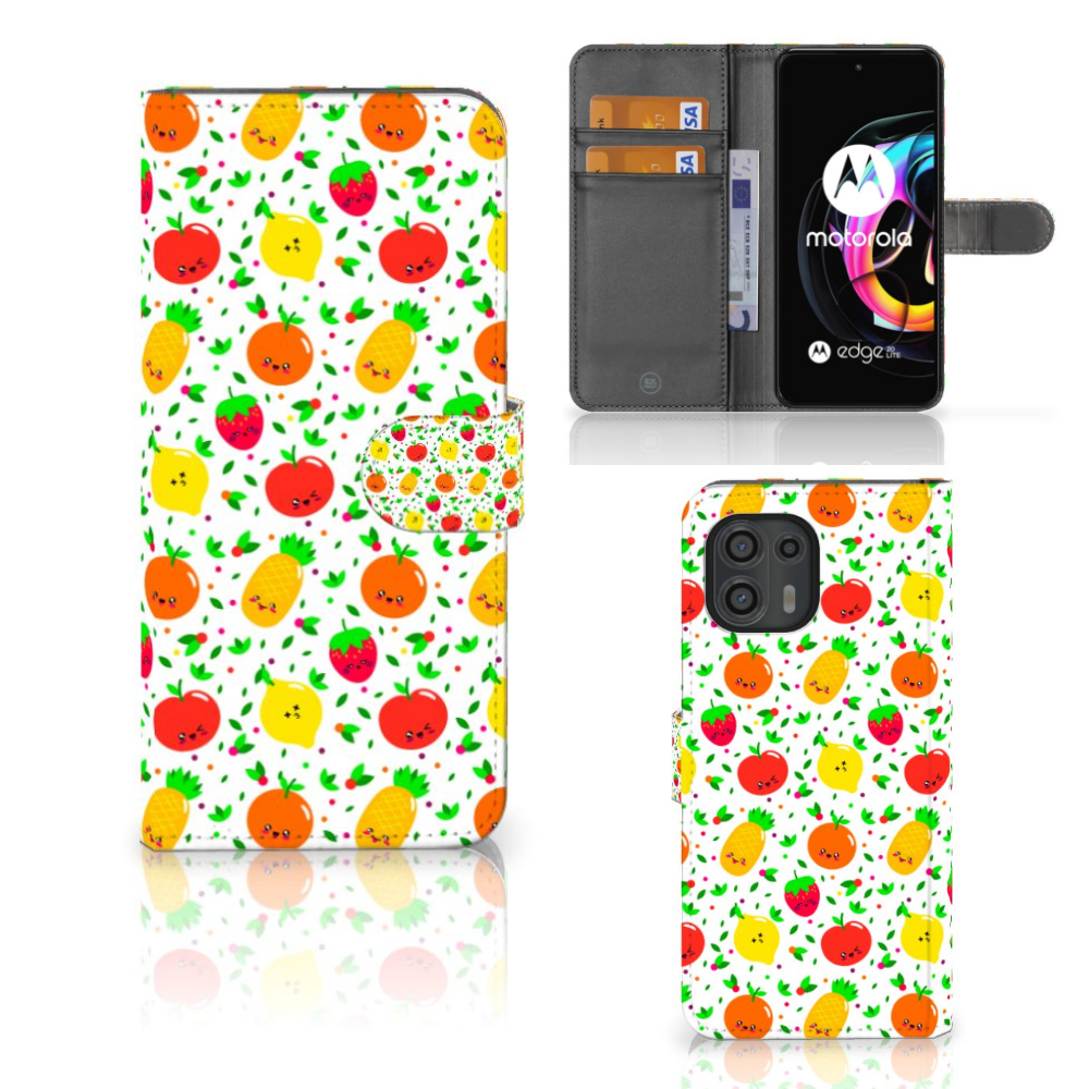 Motorola Edge 20 Lite Book Cover Fruits