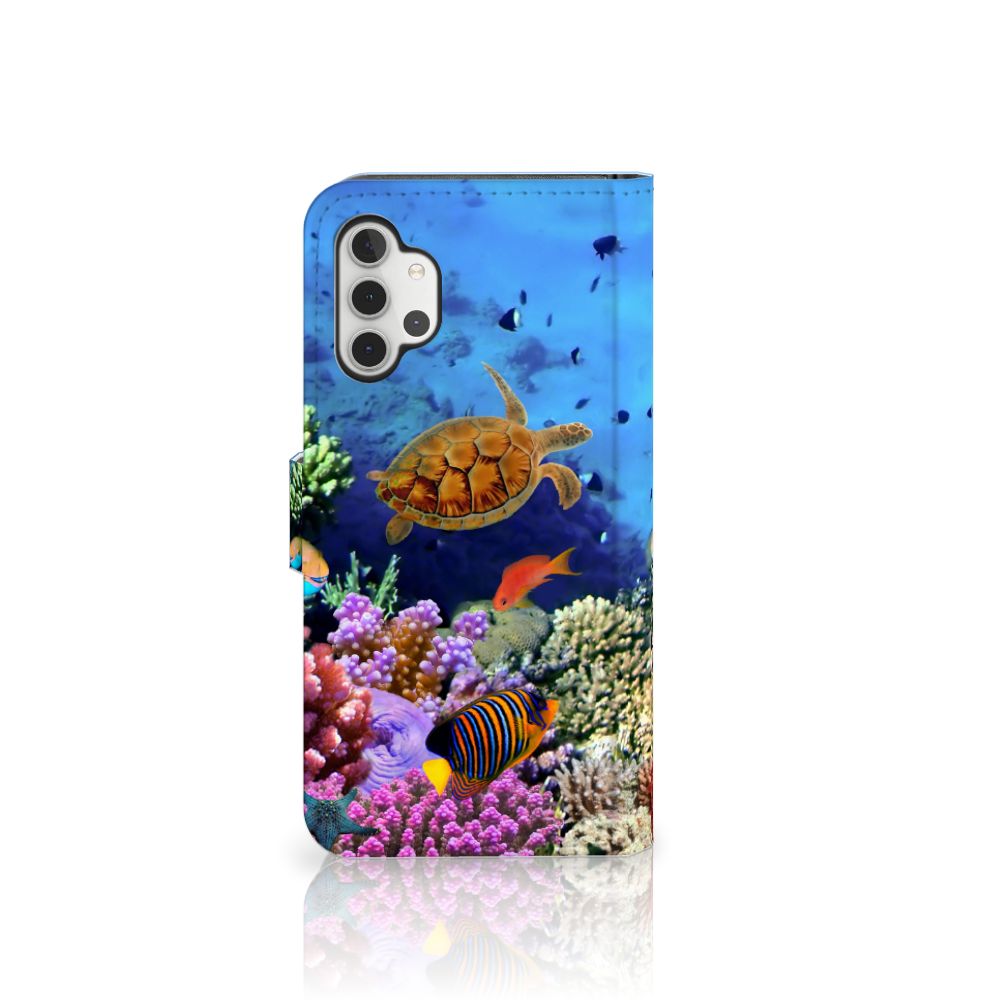 Samsung Galaxy A32 4G Telefoonhoesje met Pasjes Vissen design tropische vissen aanzicht