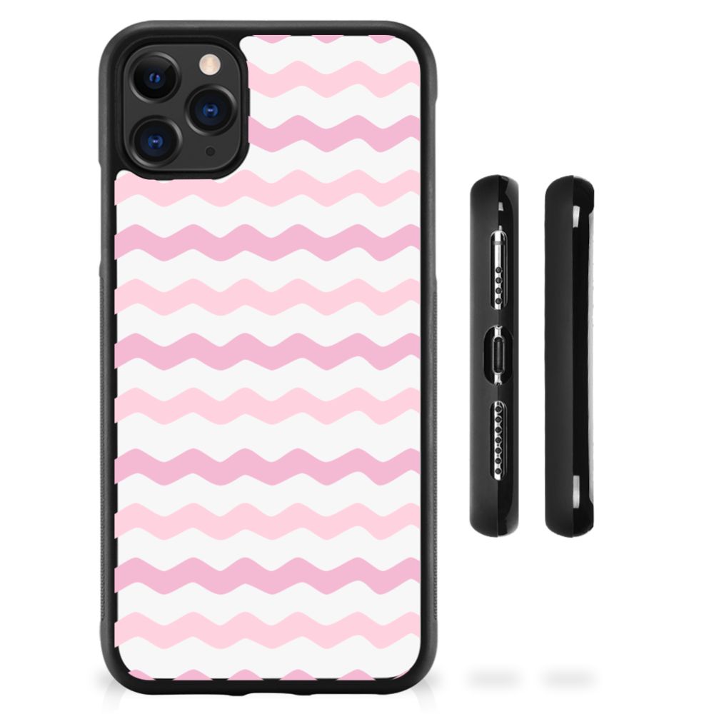 Apple iPhone 11 Pro Max Bumper Case Waves Roze B2C Telecom