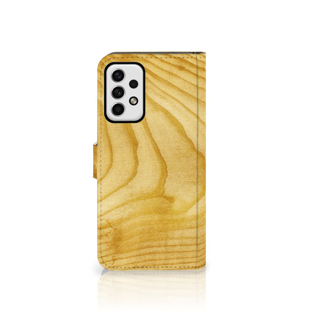 Samsung Galaxy A23 Book Style Case Licht Hout