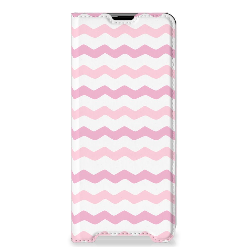 Sony Xperia 1 III Hoesje met Magneet Waves Roze - B2C Telecom
