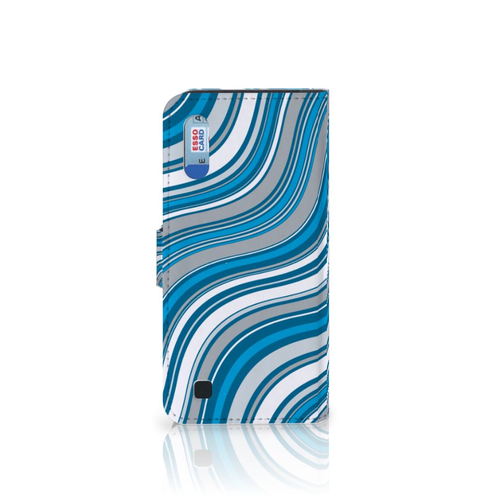 Samsung Galaxy M10 Telefoon Hoesje Waves Blue